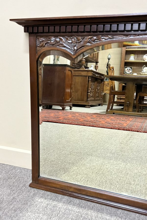 Edwardian Walnut Wall Mirror