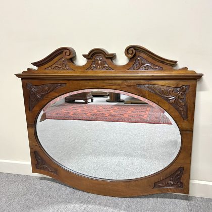 Edwardian Wall Mirror With Carved Frame