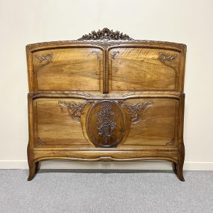 French Walnut Louis XVI Style Double Bed