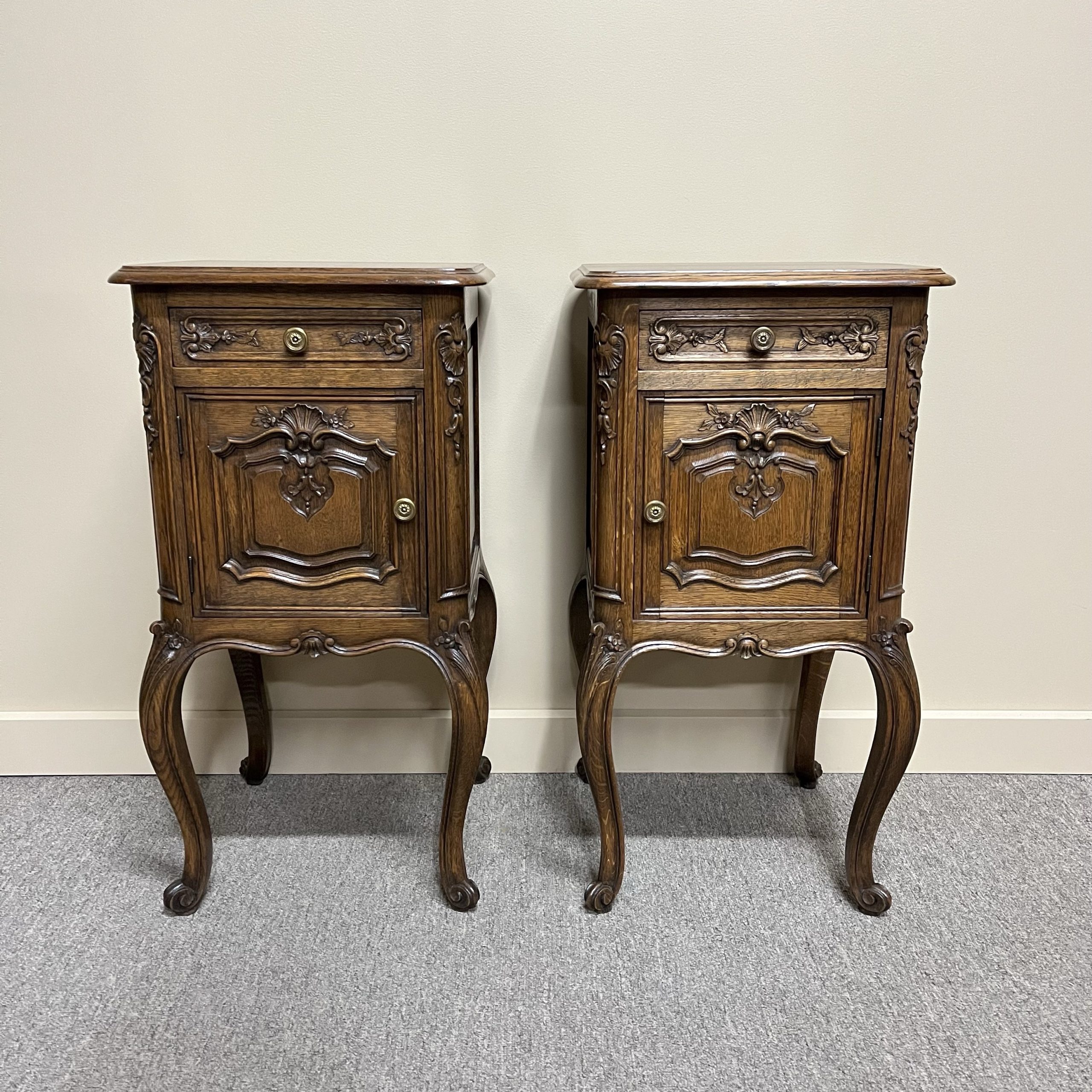 french oak bedside cabinets