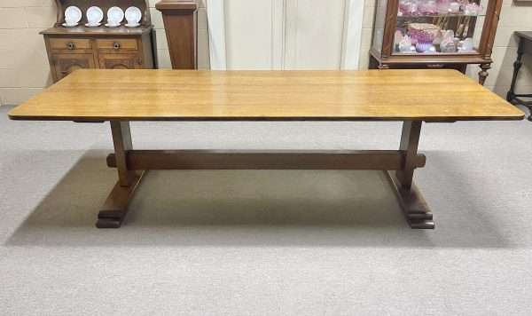 Large Oak Refectory Dining Table c.1920