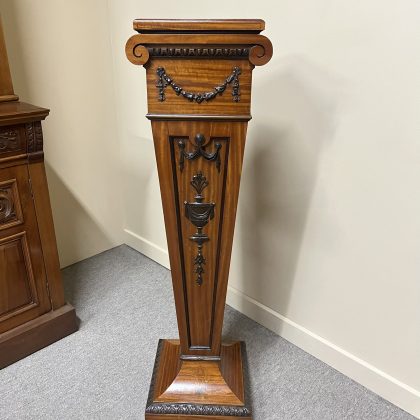 Edwardian Adam Style Satinwood Pedestal