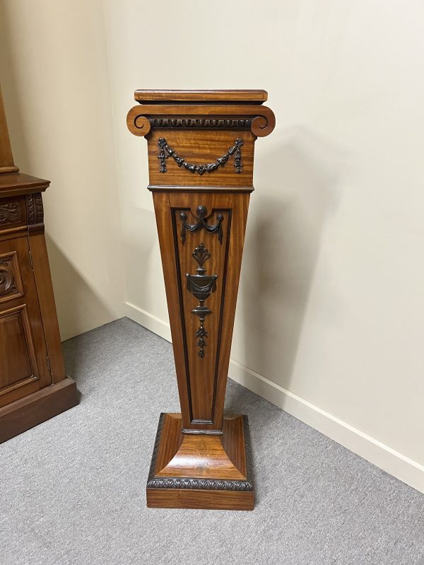 Edwardian Adam Style Satinwood Pedestal