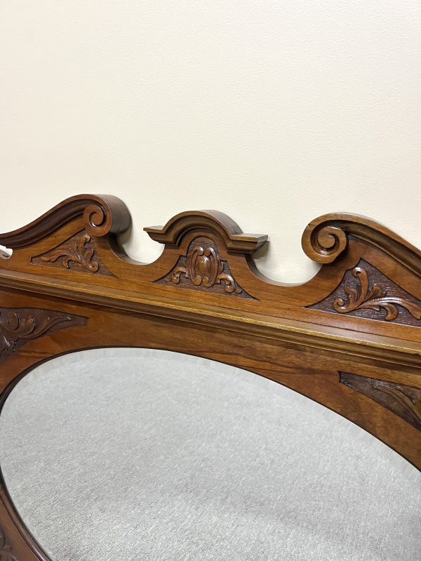 Edwardian Wall Mirror With Carved Frame