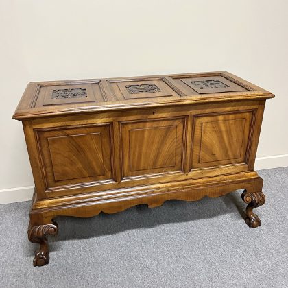 Antique Walnut Blanket Chest on Stand