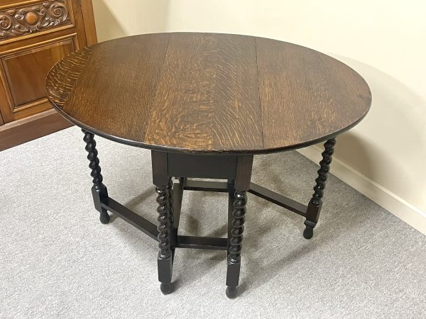 Oak Barley Twist Gateleg Table c.1920