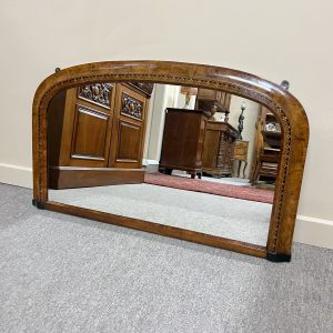 Victorian Burr Walnut Overmantel Mirror