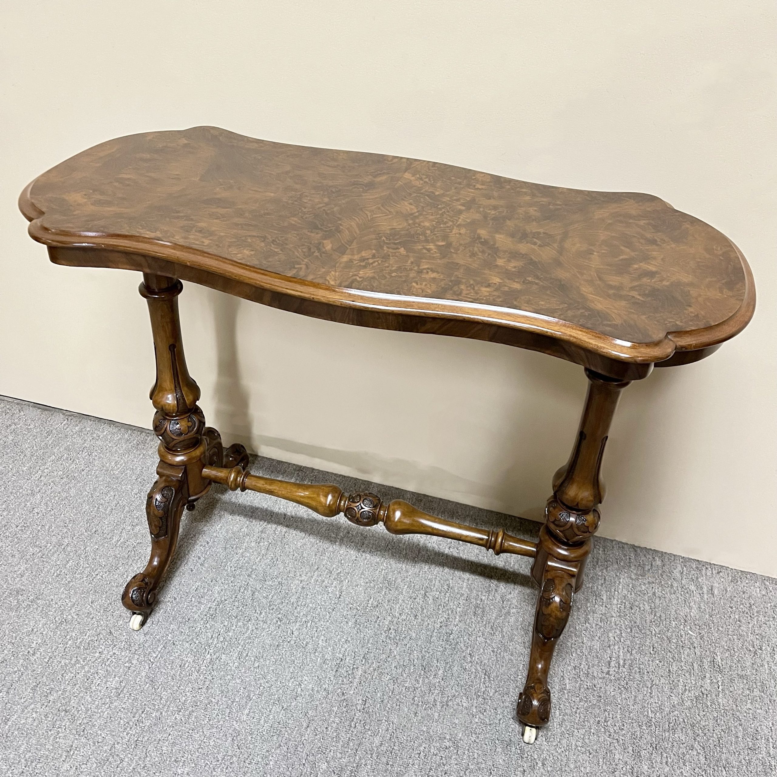 burr walnut side table