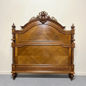 French Henri II Walnut Queen Size Bed