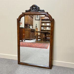 19th Century Burr Walnut Wall Mirror