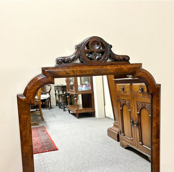 19th Century Burr Walnut Wall Mirror