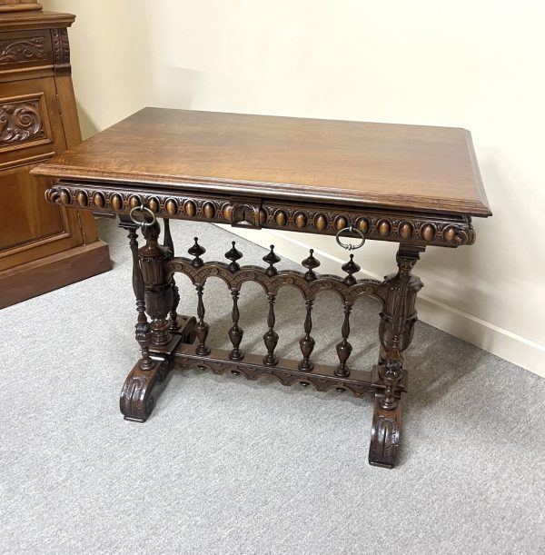 French Renaissance Revival Side Table or Library Desk