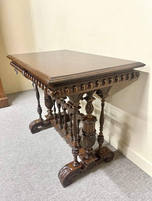 French Renaissance Revival Side Table or Library Desk