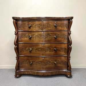 19th Century Flame Mahogany Chest of Drawers