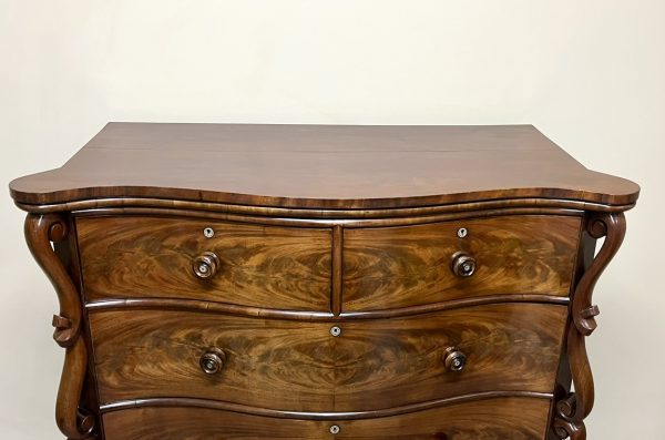 19th Century Flame Mahogany Chest of Drawers