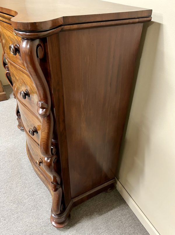 19th Century Flame Mahogany Chest of Drawers