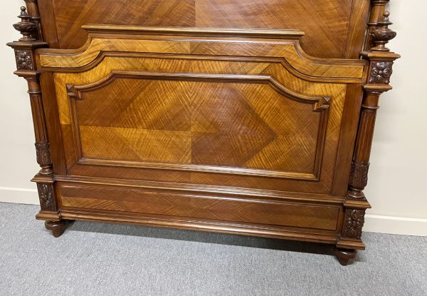 French Henri II Walnut Double Bed