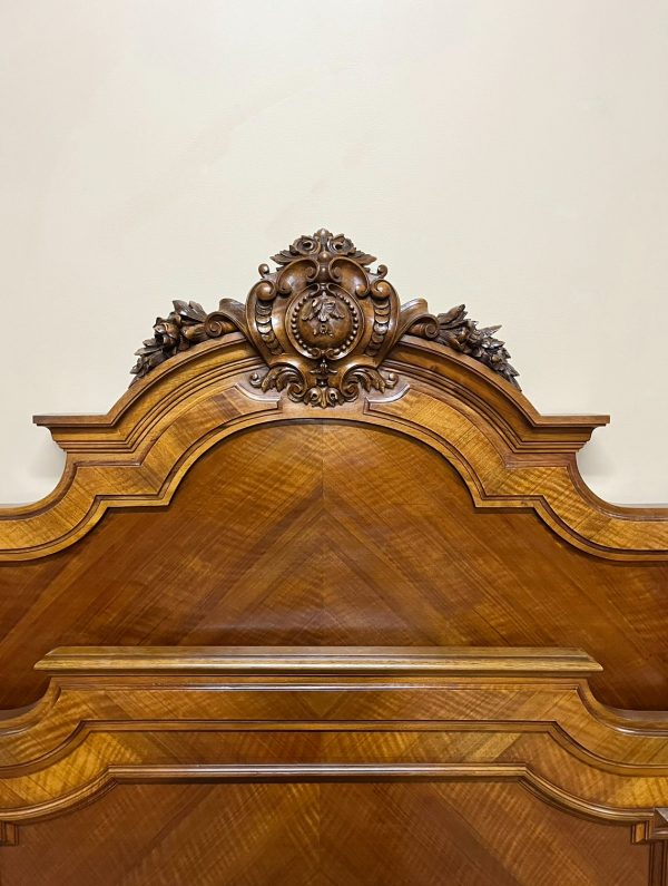 French Henri II Walnut Double Bed