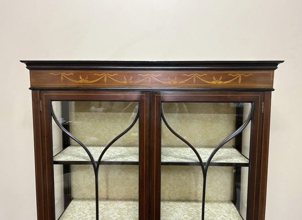 Edwardian 2-Door Inlaid Display Cabinet