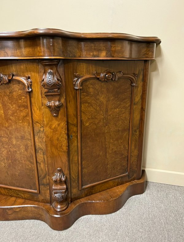 19th Century English Serpentine Credenza