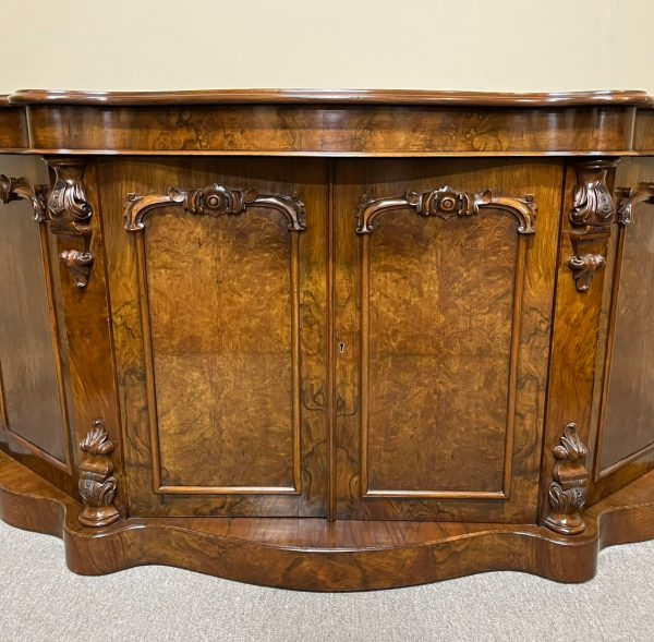 19th Century English Serpentine Credenza