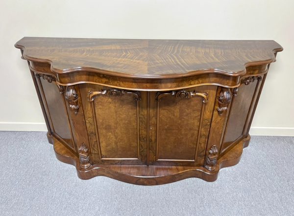 19th Century English Serpentine Credenza