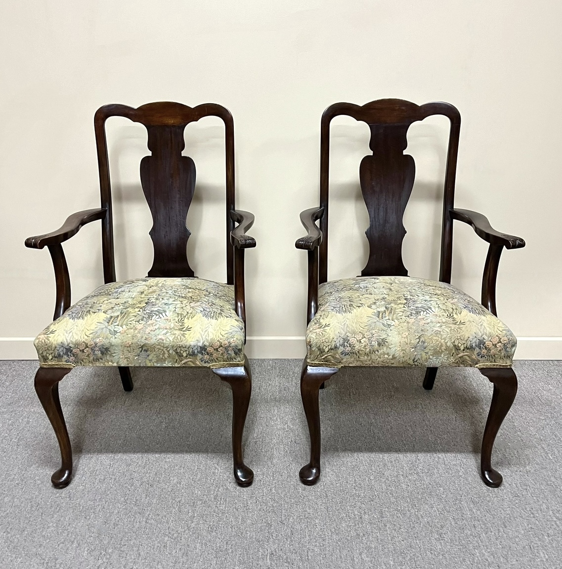 Pair of Georgian Style Dining Carver Chairs