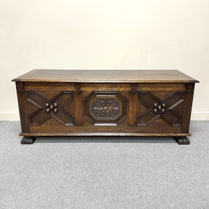 1920's Oak Panelled Coffer or Blanket Box