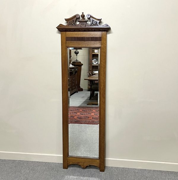 Antique Oak Wall Mirror