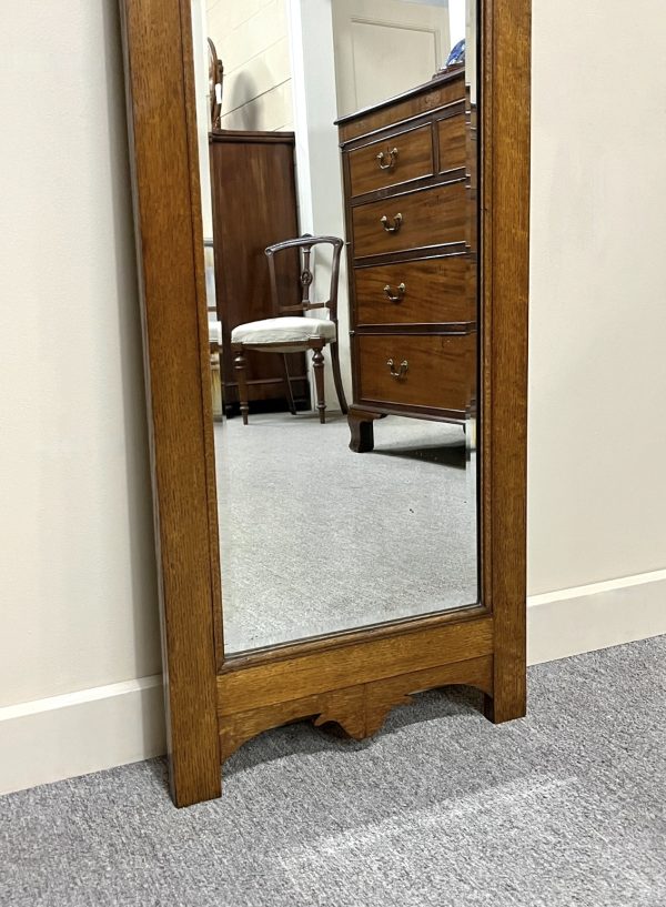 Antique Oak Wall Mirror