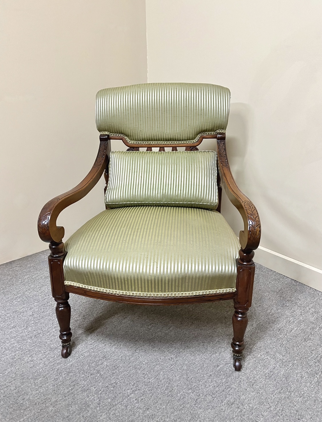 Late 19th Century Scroll Back Armchair